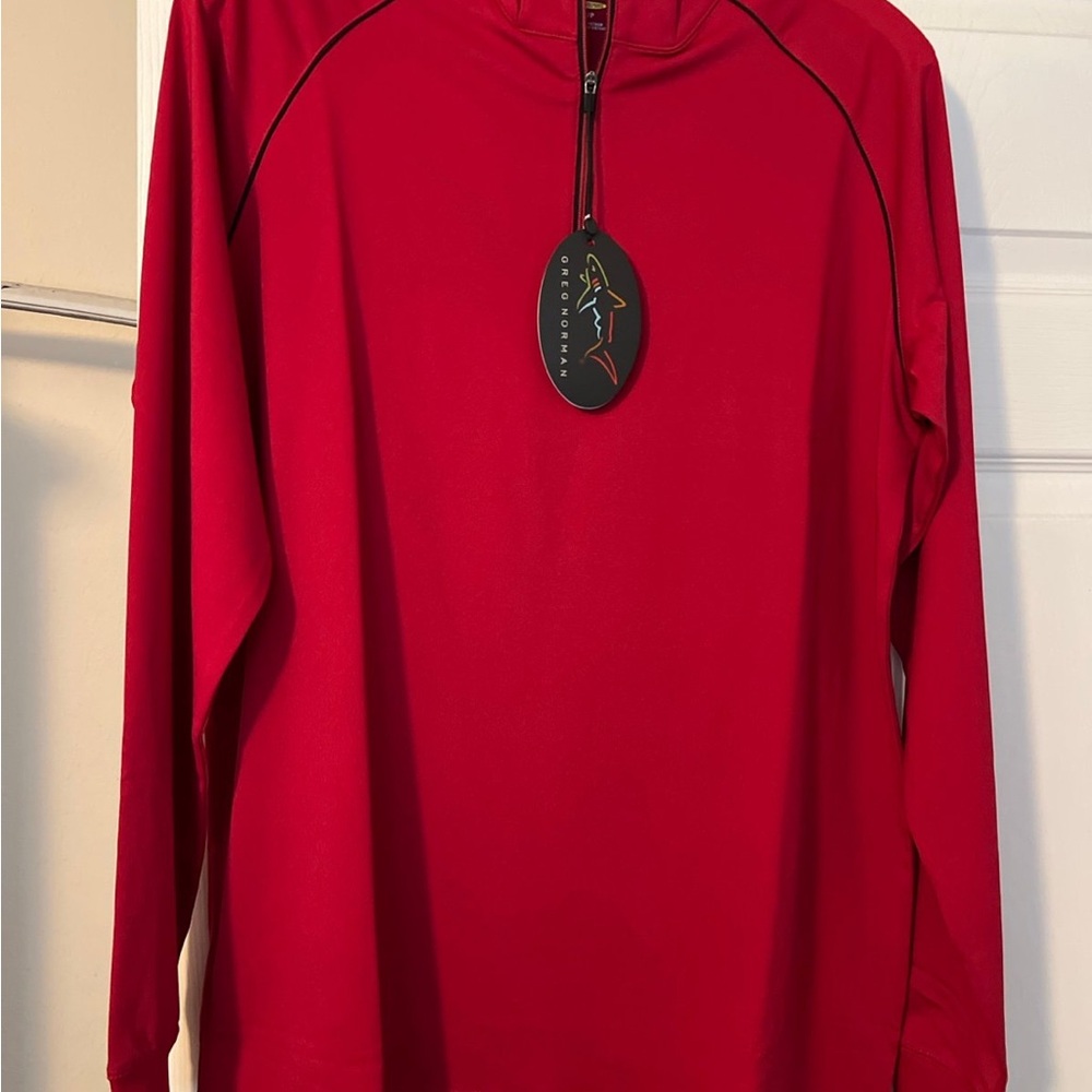 New NWT Greg Norman Shark ¼ Zip Mock Neck Sz Sm Golf Shirt